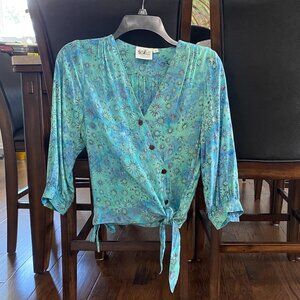 Go Fish Resort Wear Blouse, Size xs